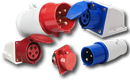 Industrial  plugs and sockets three-phase